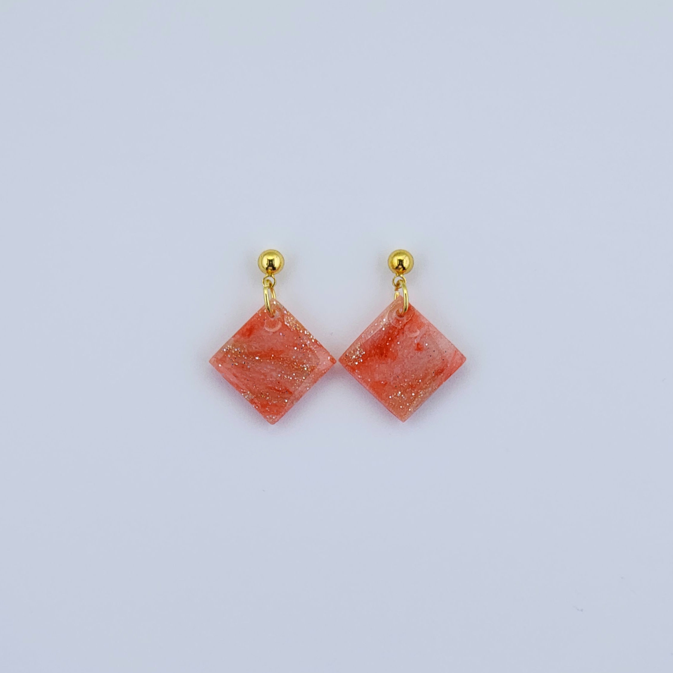 Warm Delights - Strawberry Shortcake Dangle Squares w/ 18k Ball Stud