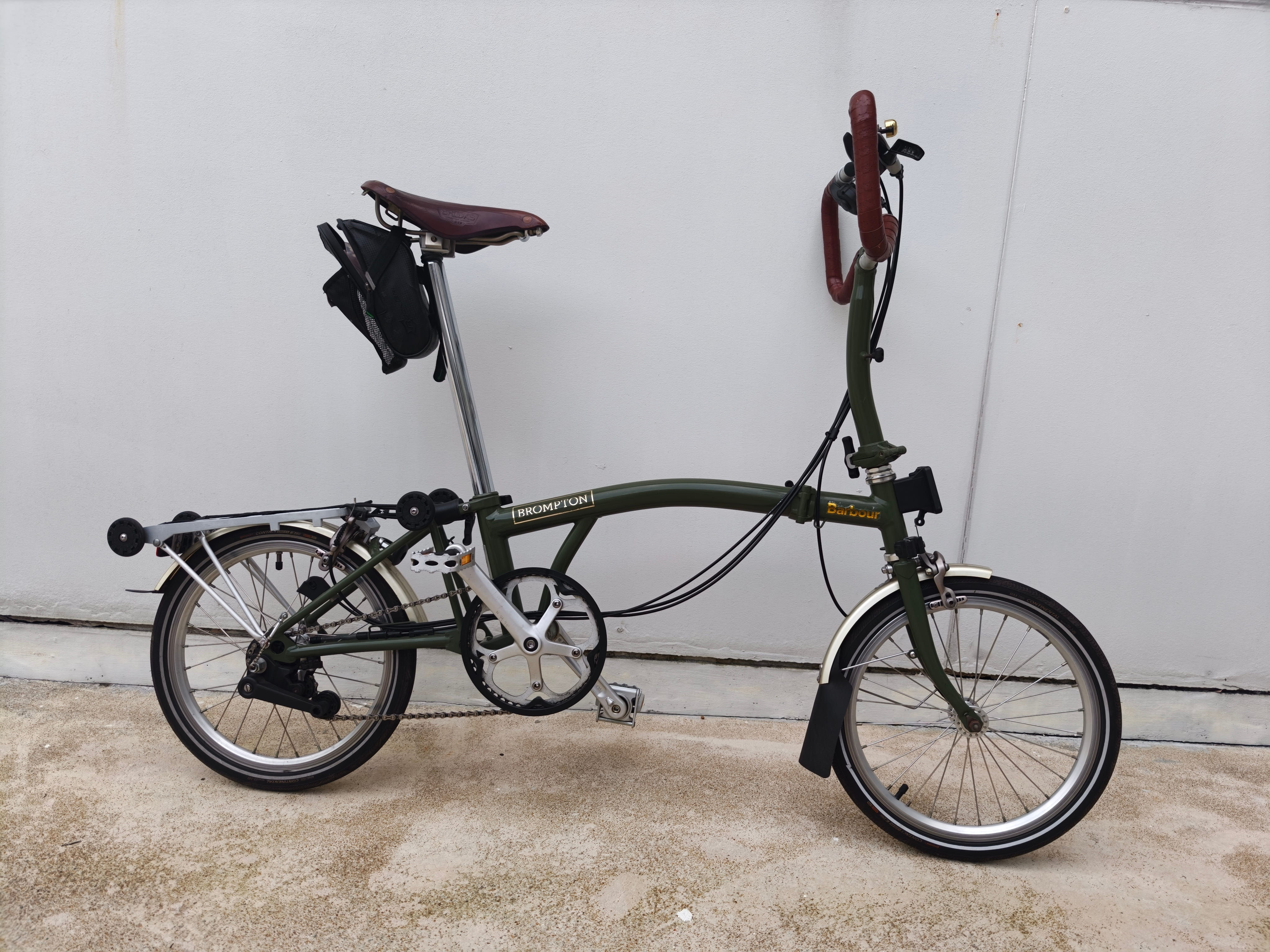 Brompton P6R Limited Edition Barbour 1 Olive Green