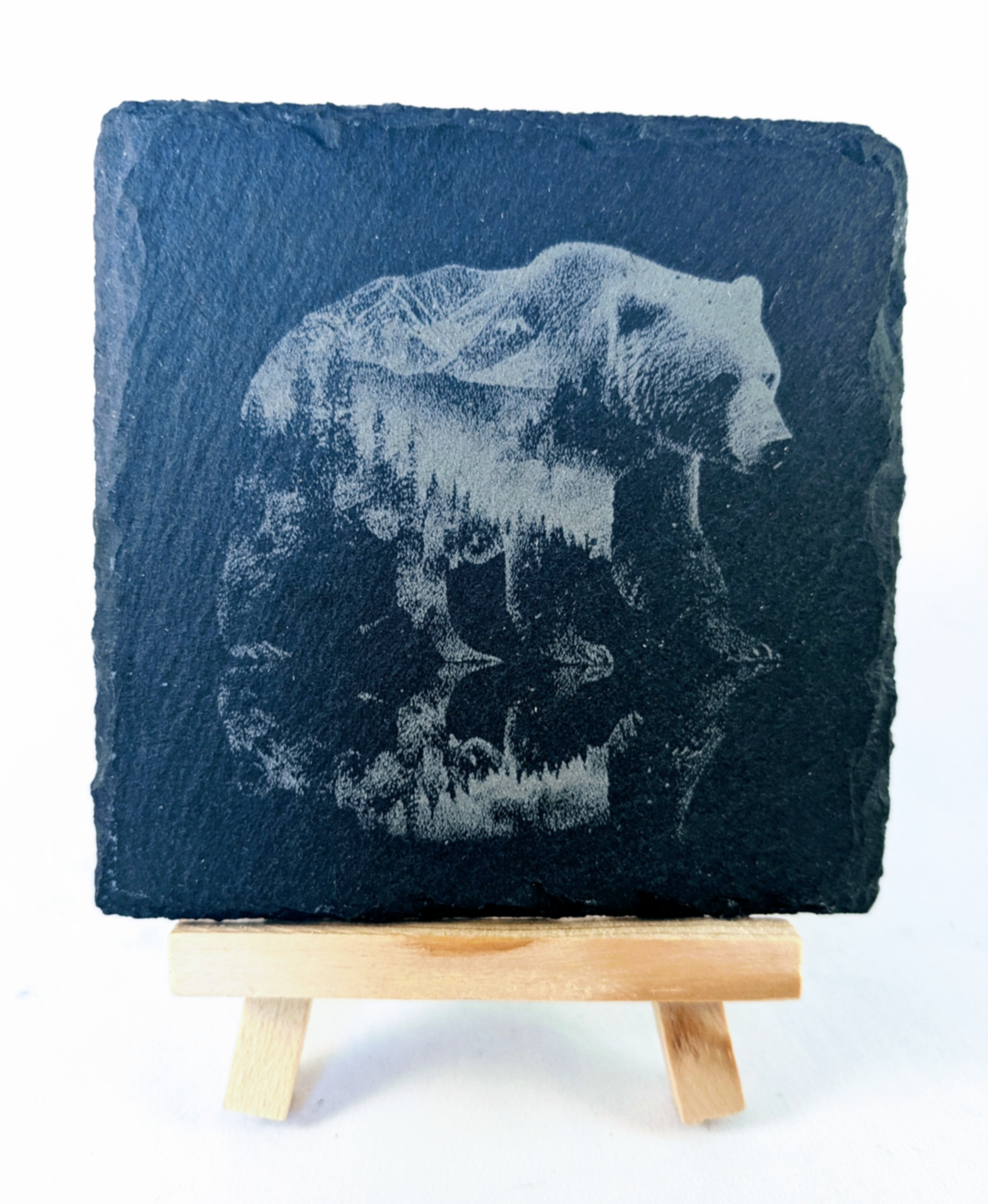 Slate Coaster - Bear