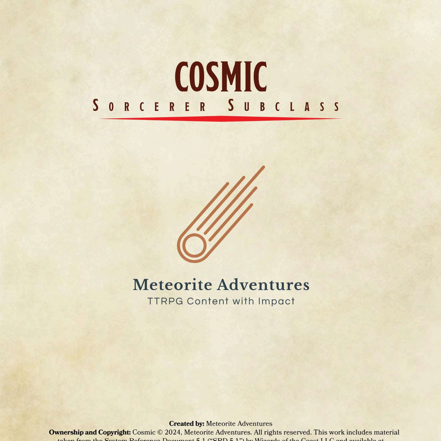 Cosmic - Sorcerer Subclass