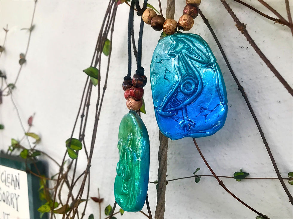 Thumbnail: Taíno Inspired  Oánaketa Pendant Amulet Necklace Pelican Urayo Coqui Carey