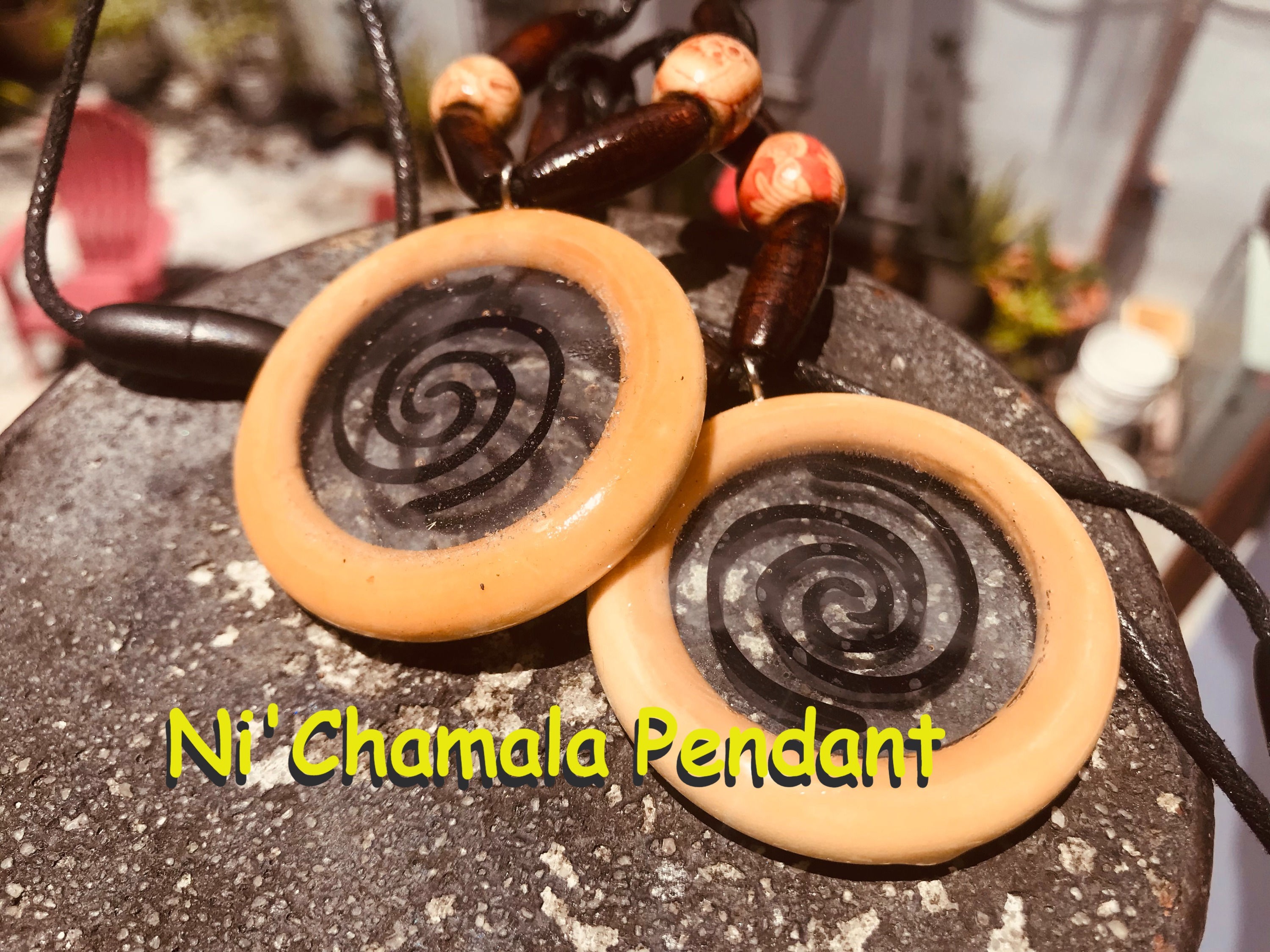 Taino Inspired Ni'Chamala Pendant Amulet Necklace Water Sign