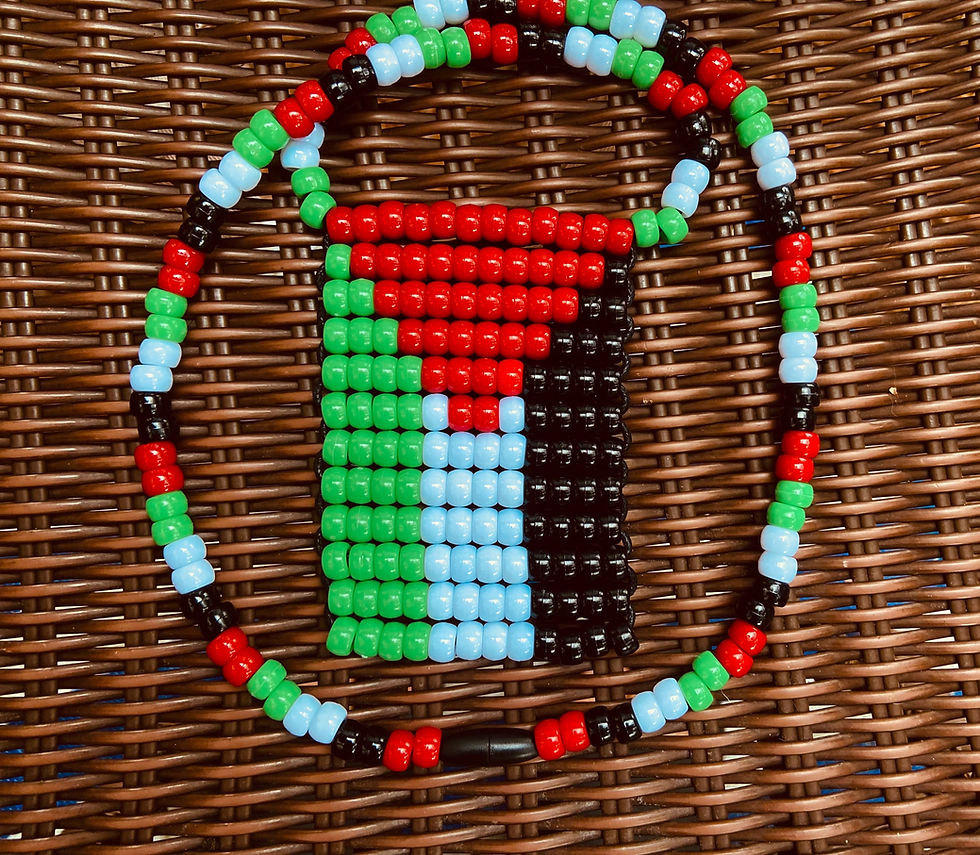 Thumbnail: Puerto Rico, Resistance, Lares, Cuba, Palestine, Colombia Flag Bead Necklaces