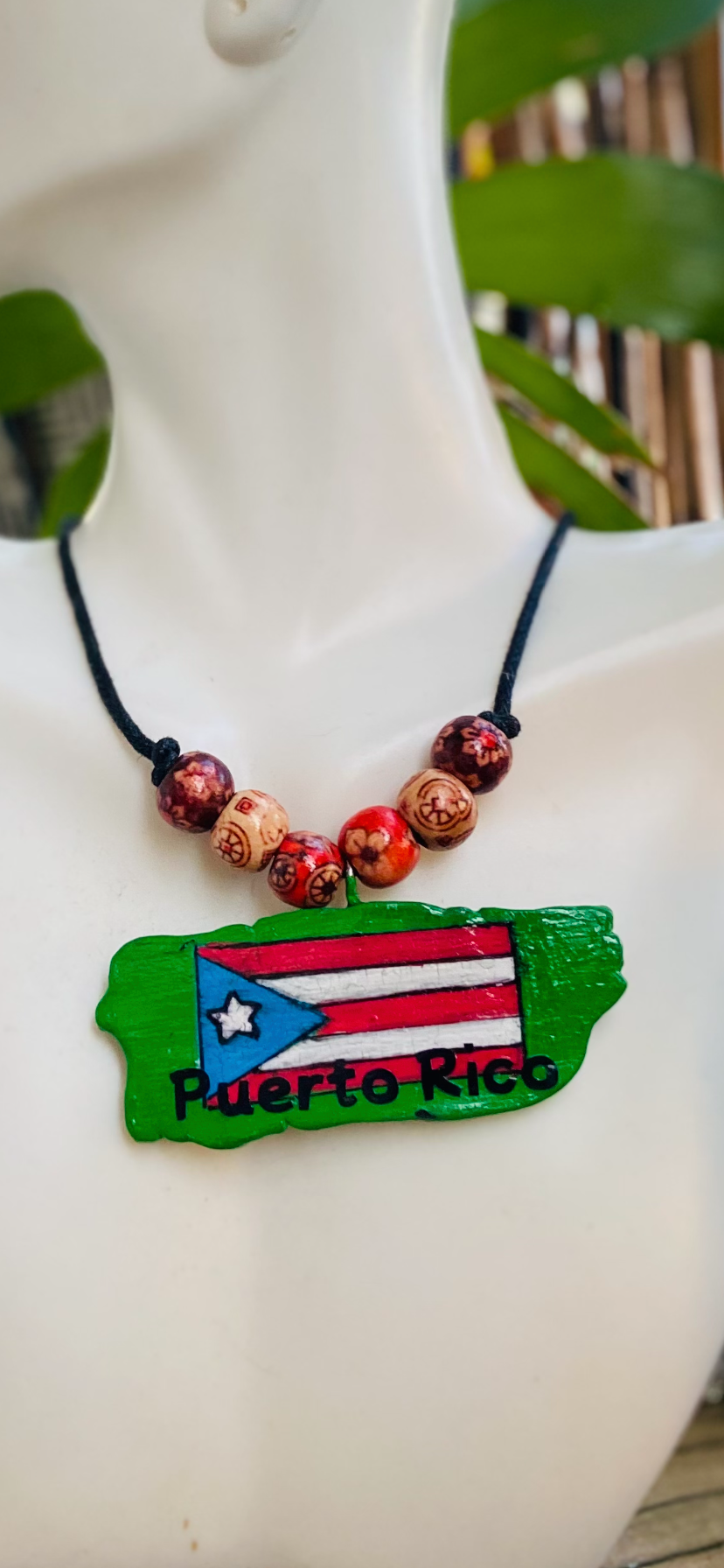 Thumbnail: Puerto Rico Map Pendant Necklace – Handcrafted with Love
