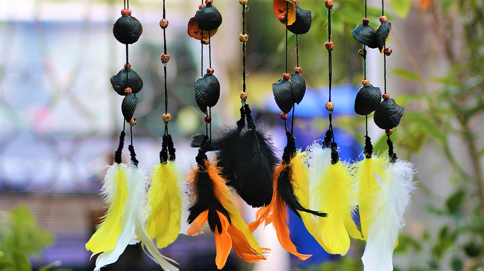 Thumbnail: Taino Inspired SUNSET DIOSA LUNA Hand Painted Windchime