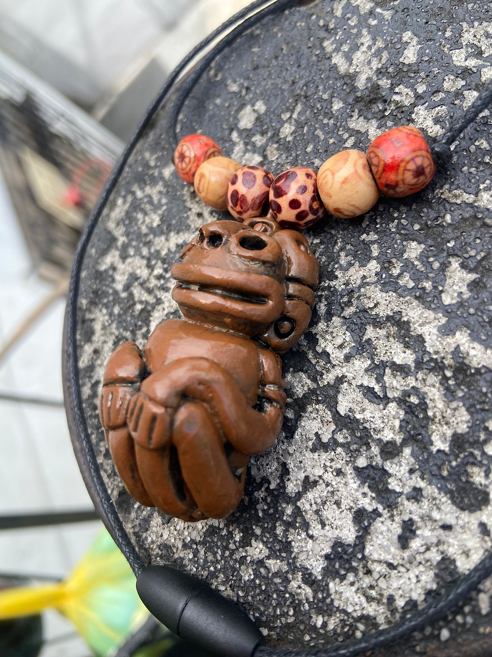 Thumbnail: Guataubá & Coatrisquie Taíno Cemí Pendant / Necklace / Amulet
