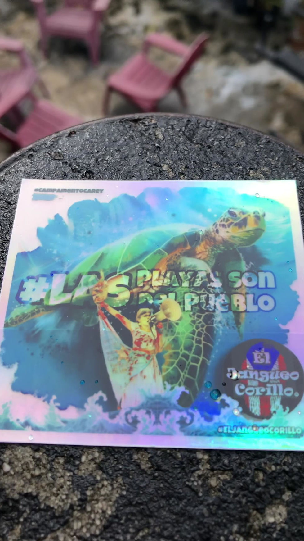 Thumbnail: Las Playas Son Del Pueblo Sticker Campamento Carey EJC