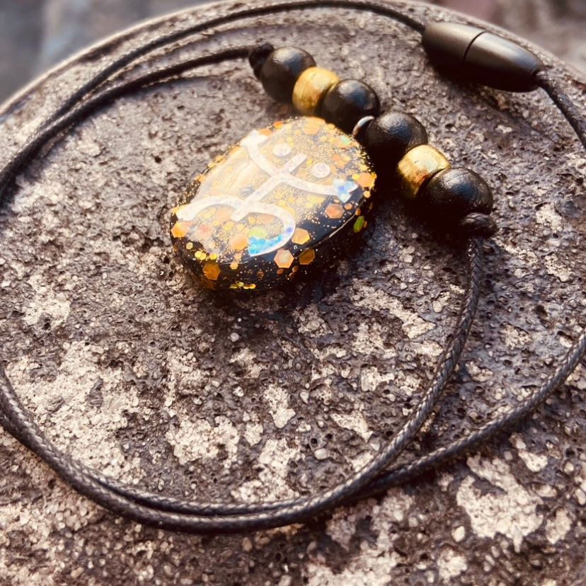 Thumbnail: Coqui Guacariga Rays of Sun Taino Coqui Petroglyph Pendant Amulet.  