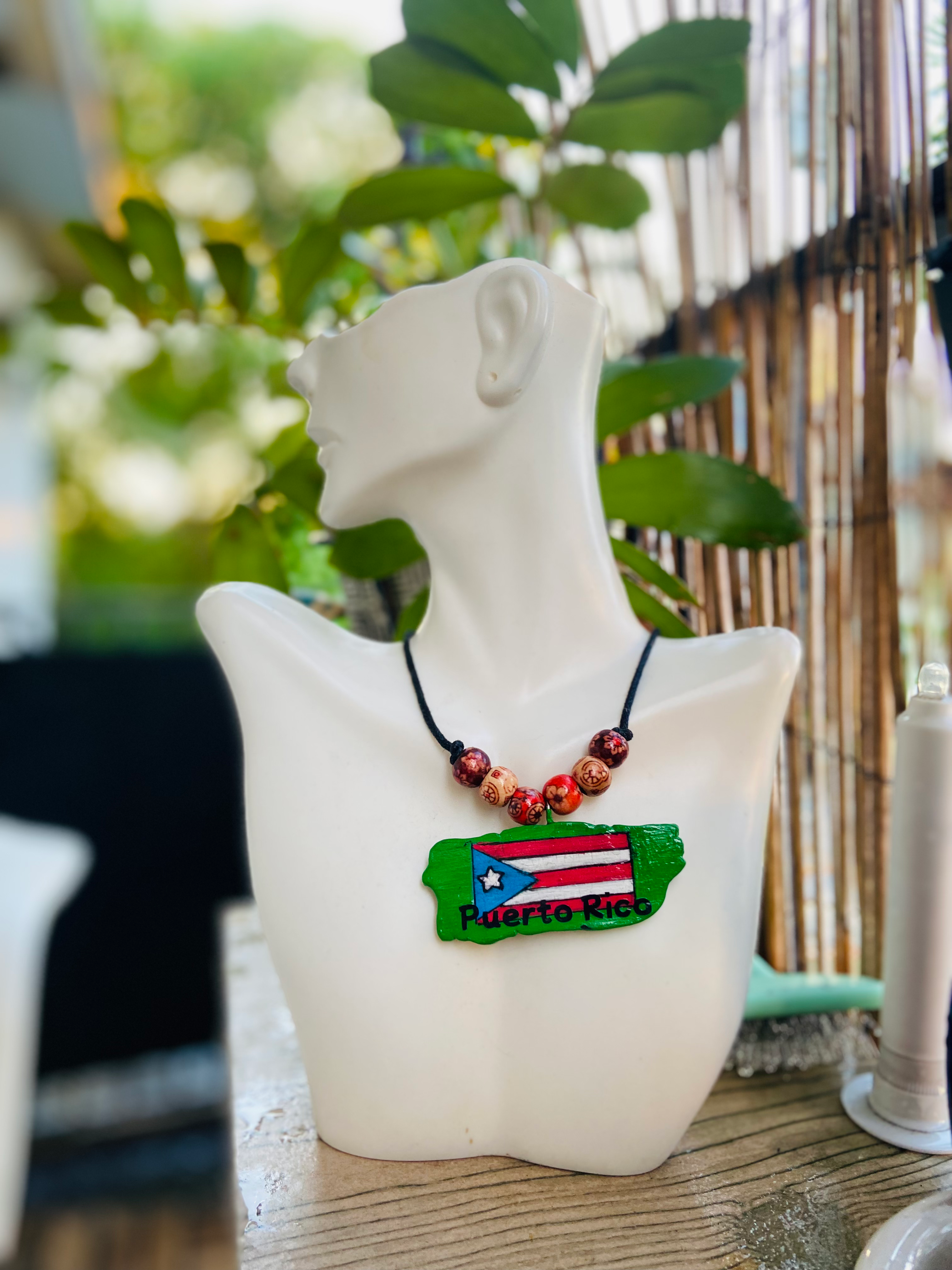 Puerto Rico Map Pendant Necklace – Handcrafted with Love