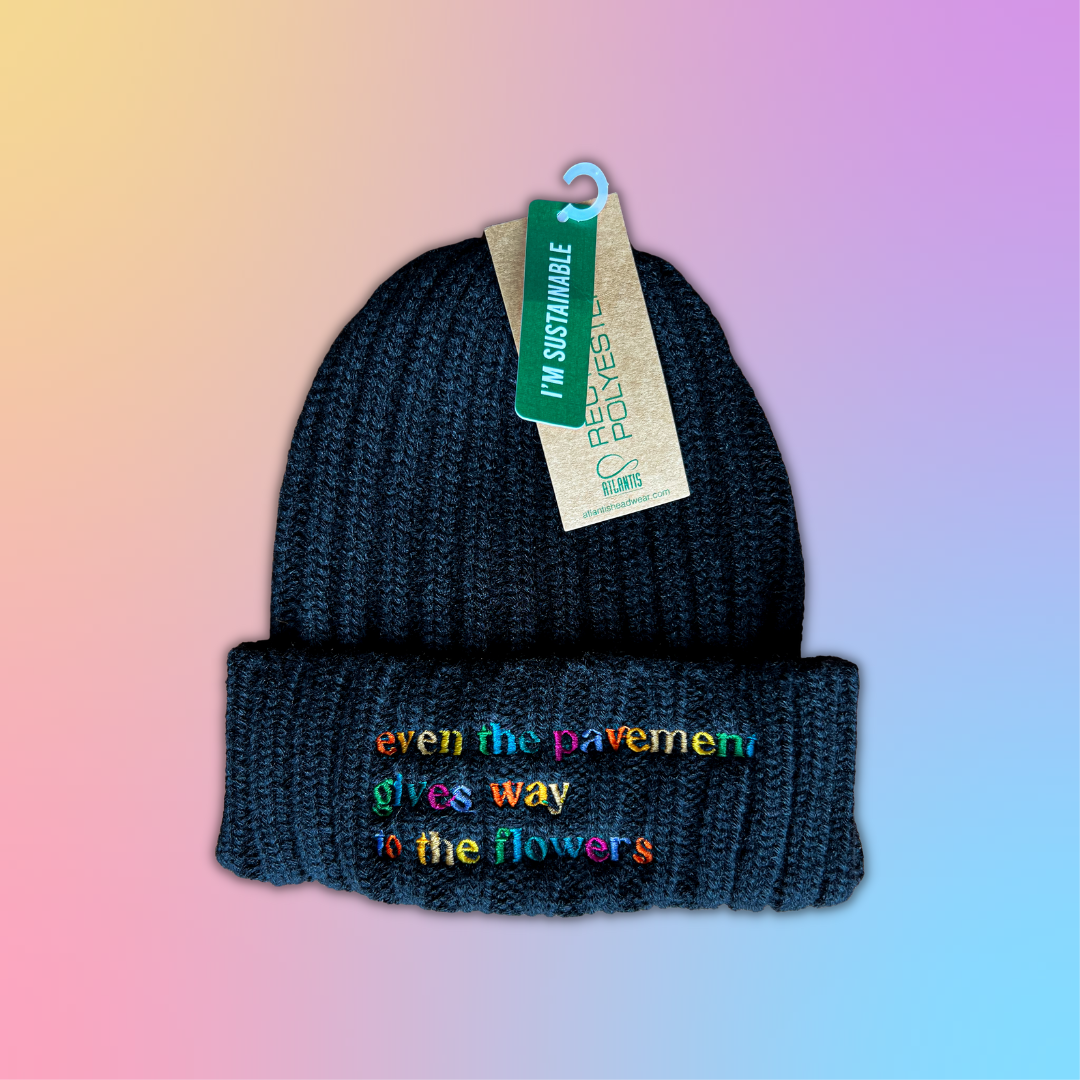 Flowers Embroidered Beanie