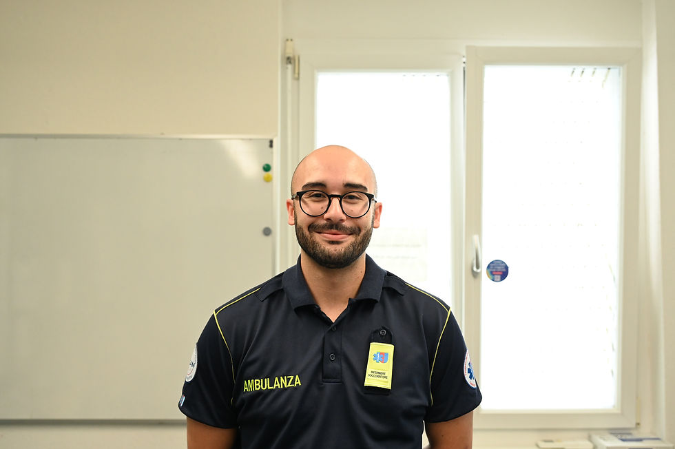 A young emergency professional