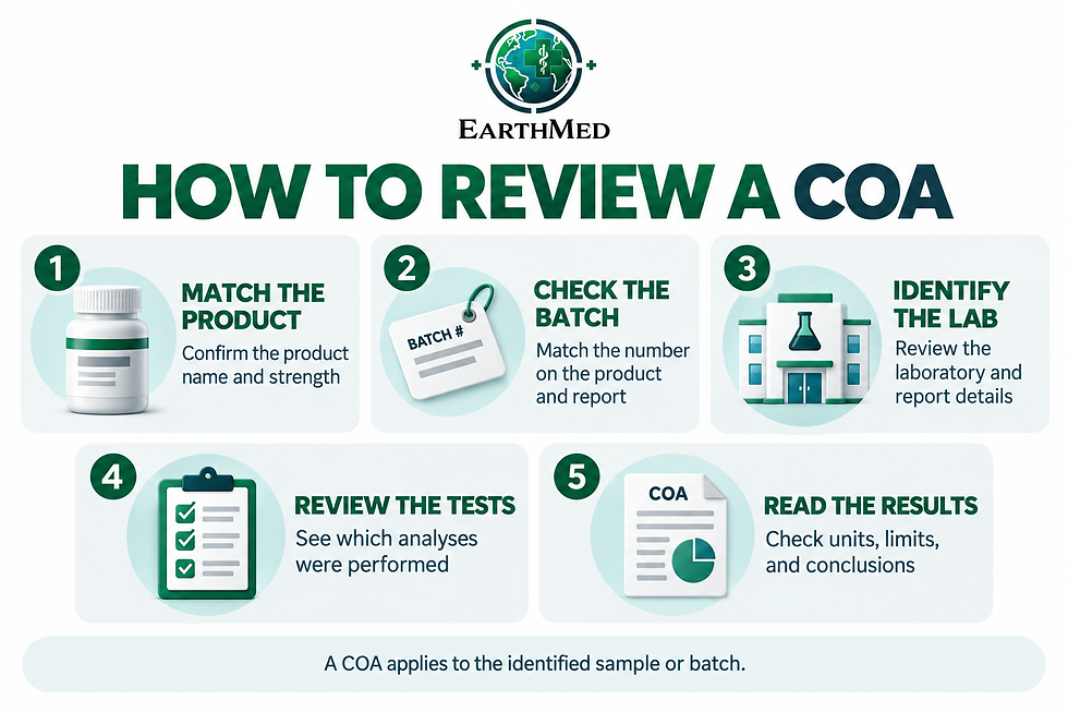 How to Read a Certificate of Analysis