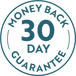 30 day money back guarantee icon on EarthMed homepage.