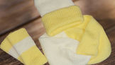 Yellow & White Beanie Set