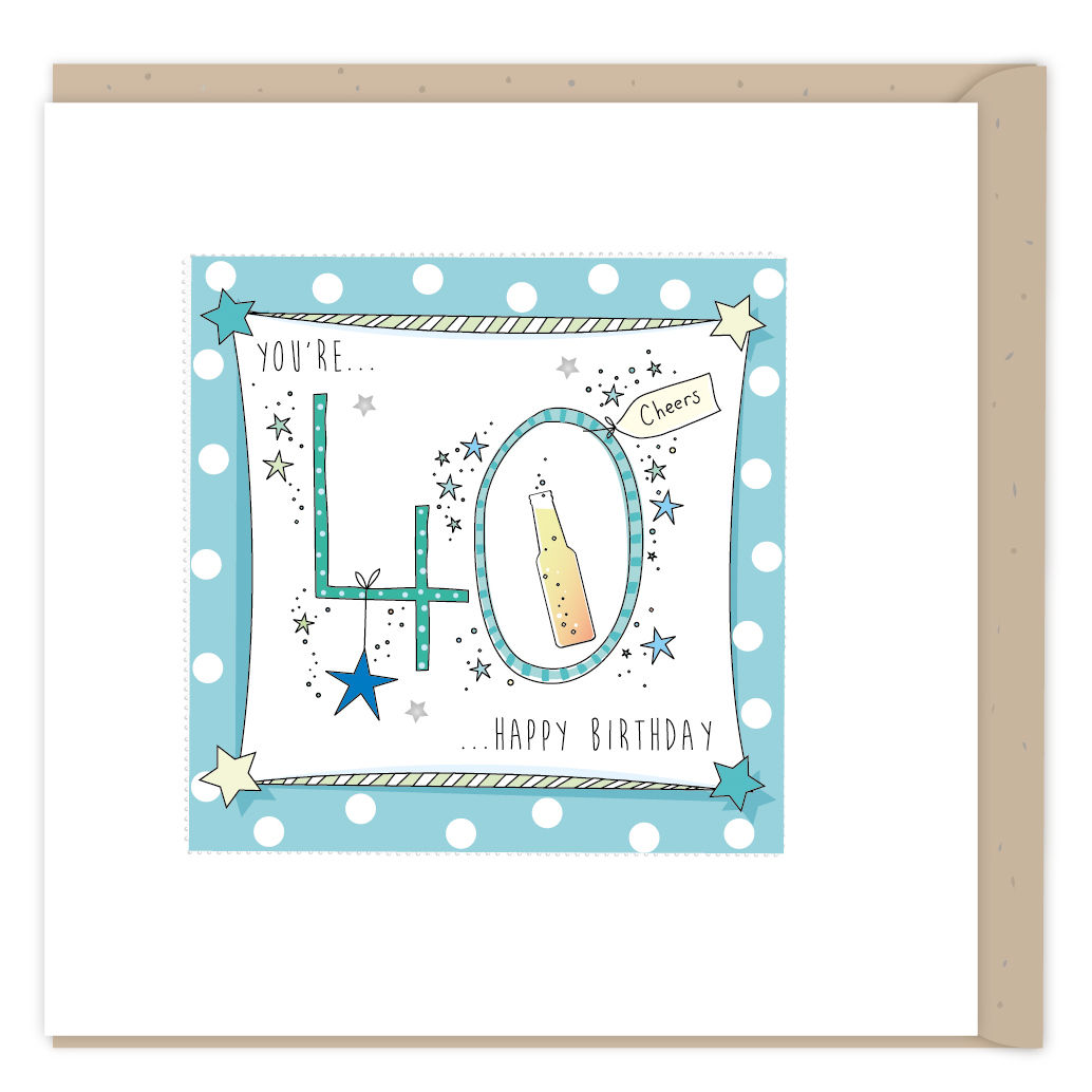 Male 40th Birthday Card