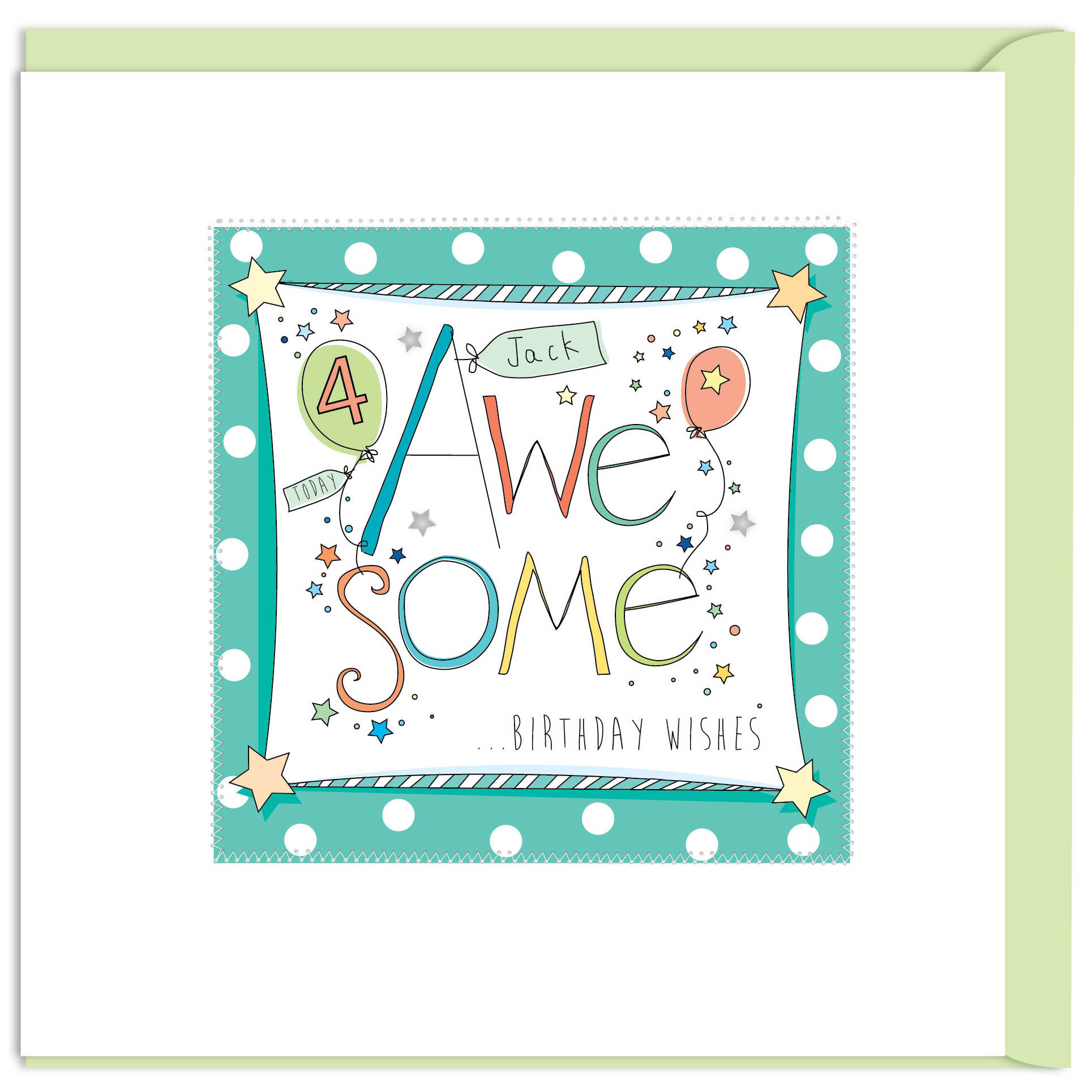 Personalised 'Awesome' Age Birthday Card