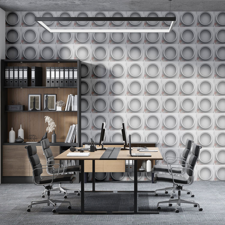 Thumbnail: 3D Circles Wall Mural - Satin Graphic