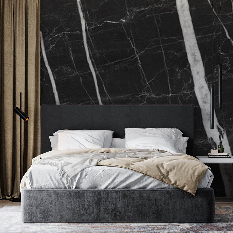 Thumbnail: Luxury Black Abstract Marble Wall Mural - Satin Graphic