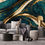 Thumbnail: Luxury Green & Gold Marble Wall Mural - Satin Graphic