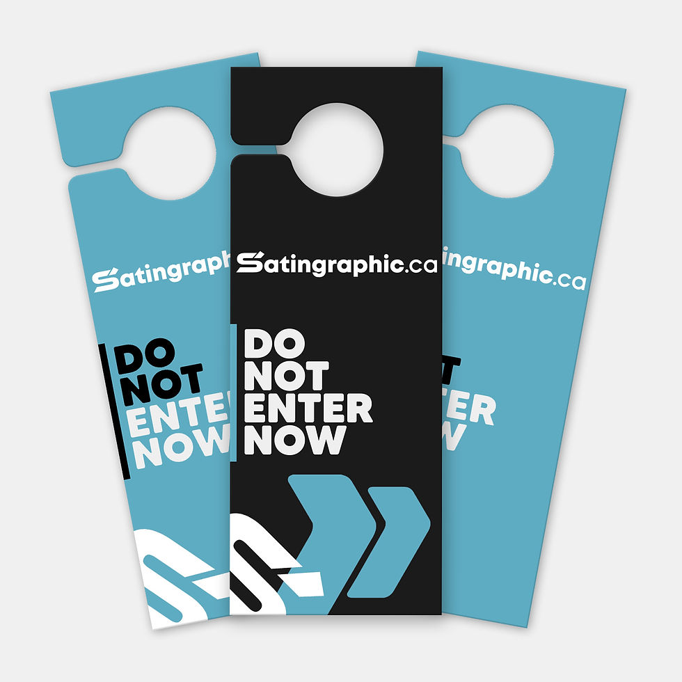 Matte Finish Door Hanger - Satin Graphic
