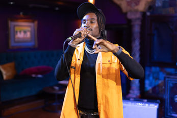 Person preforming at a Houston music event