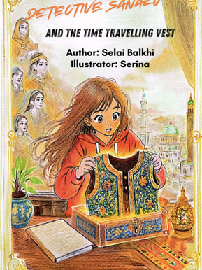 Young woman holding vest on cover of graphic novel