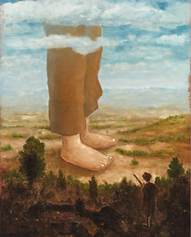 The New York Stock Exchange (Telúricos #4) (2024), oil on linen, 63 cm x 46 cm