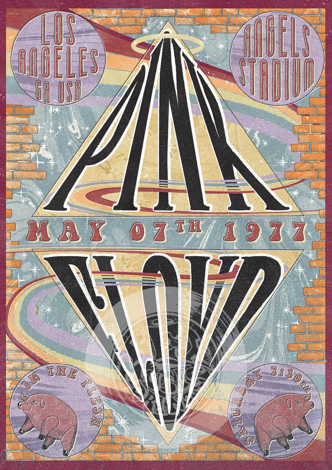 Pink Floyd concert poster