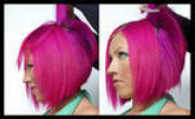 Demonstrating Hair Coloring Techniques and Sectioning