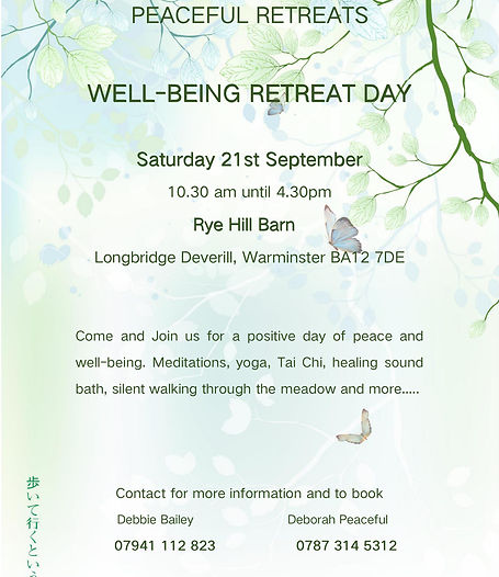 A flyer for one of our retreat days.