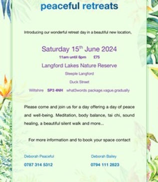 A flyer for one of our retreat days.