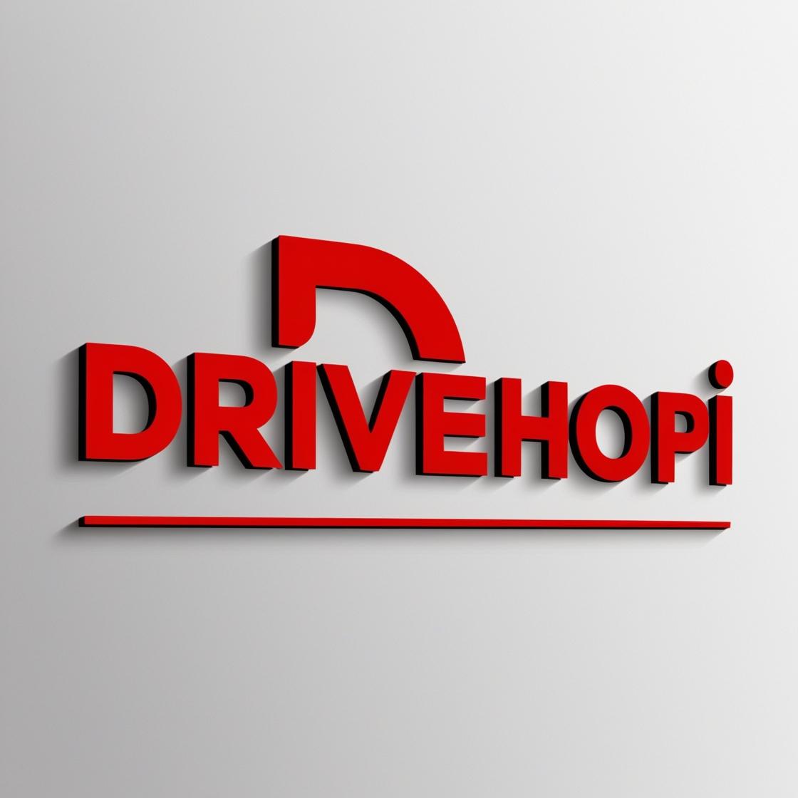 create a red logo for a company called DriveHopi no tagline, just image.jpg