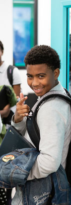 Brooklyn Lab student being playful