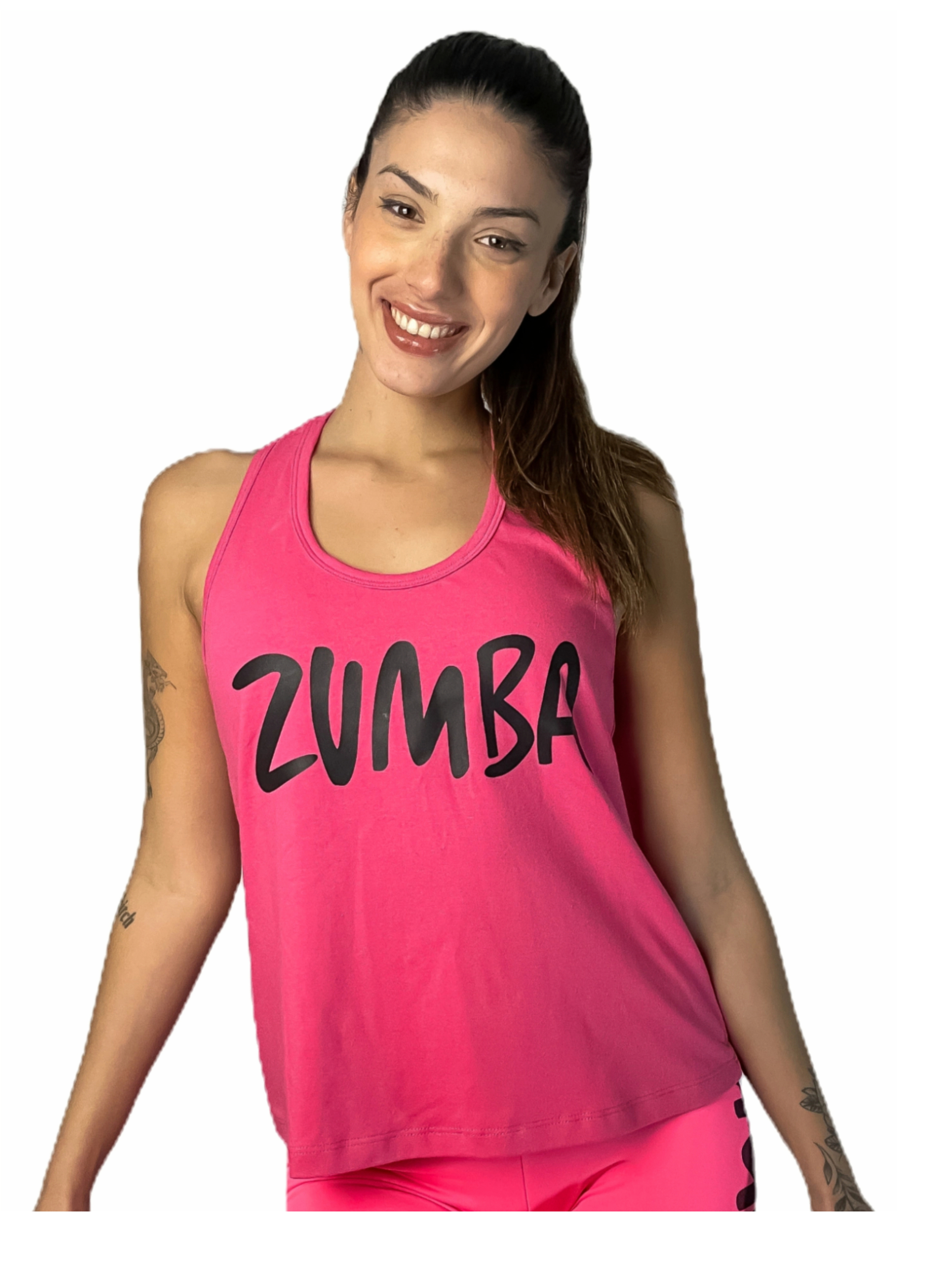 MUSCULOSA ROSA Z GRANDE NEGRO