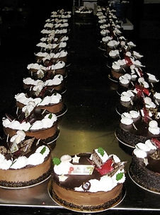White & Dark Chocolate Mousse Cake