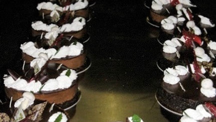 White & Dark Chocolate Mousse Cake