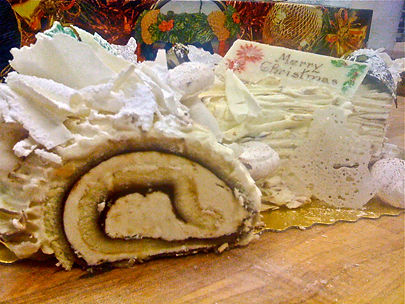 White Chocolate Grand Marnier Yule Log