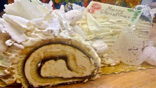White Chocolate Grand Marnier Yule Log