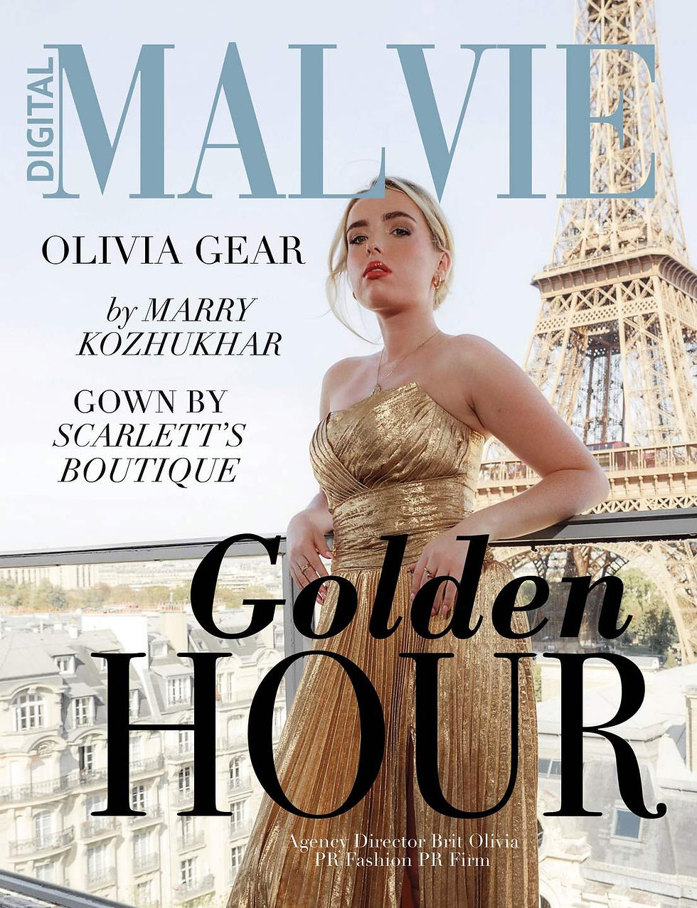 Golden Hour in the City of Love – MALVIE Magazine digital cover 2 of 2 with Olivia Gear, photographed by Marry Kozhukhar