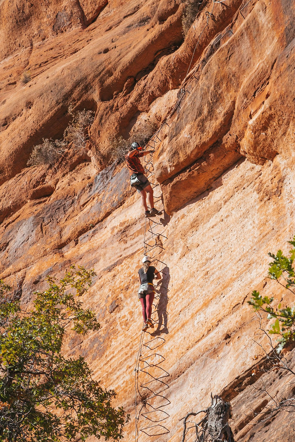 rappeling in Cave Lakes Canyon