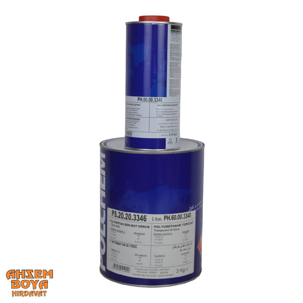 Polchem Poliüretan Özel Mat Vernik 4+1 - Ahzem Boya Hırdavat