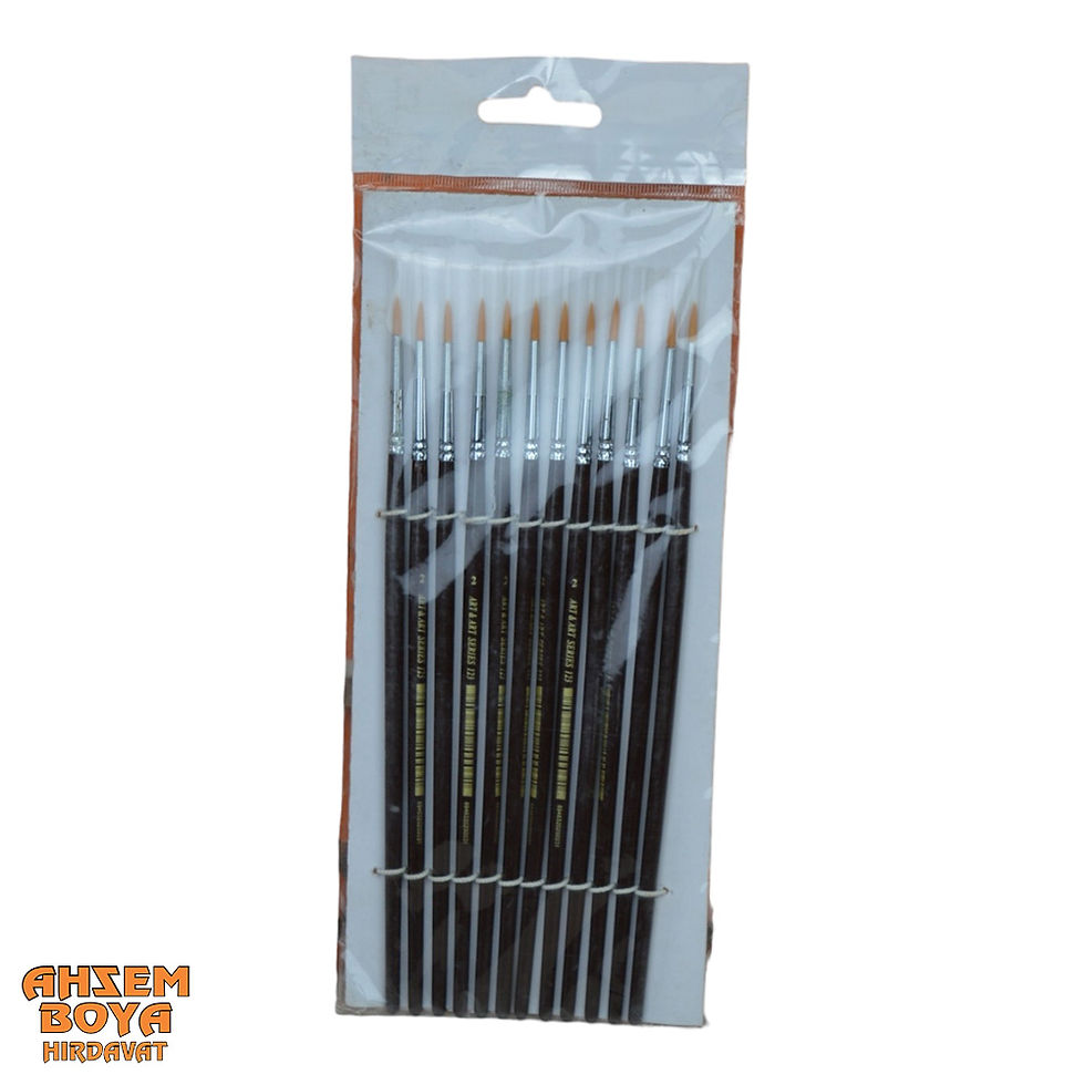 Küçük resim: Yuvarlak Kıl Fırça1-12 Numaralar - Ahzem Boya Hırdavat