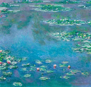 "Water Lilies (1840–1926) by Claude" by The Art Institute of Chicago is marked with CC0 1.0.