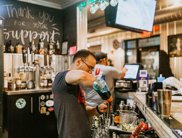 the bar in action at danny boy beer works