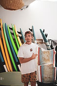 Polish surfer n the nearby market in Morocco