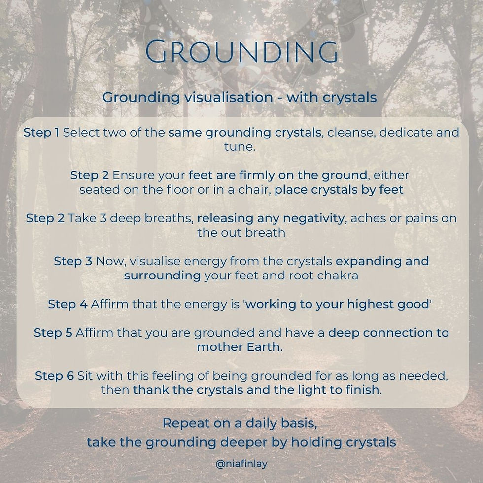 Crystals Visualisation Grounding Energy Healing Wellbeing Mental health