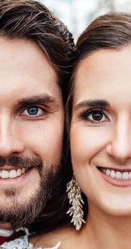 Brautpaar Wange an Wange 
Close Up Shooting