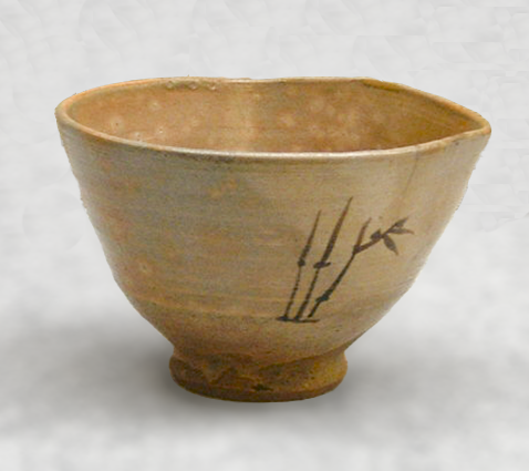 竹絵御本茶碗