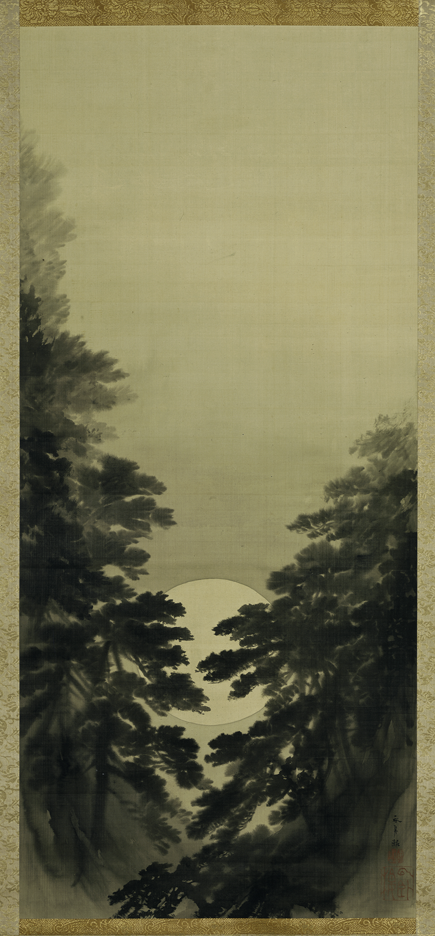 松間明月図(大原呑舟)