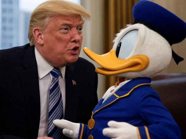 Donald talking to Donald